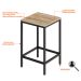 Banco Alto Wooden Carvalho e Preto