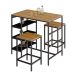 Banco Alto Wooden Mel e Preto