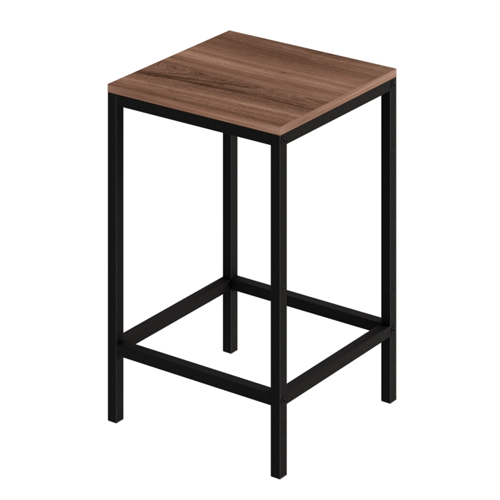Banco Alto Wooden Nogal e Preto