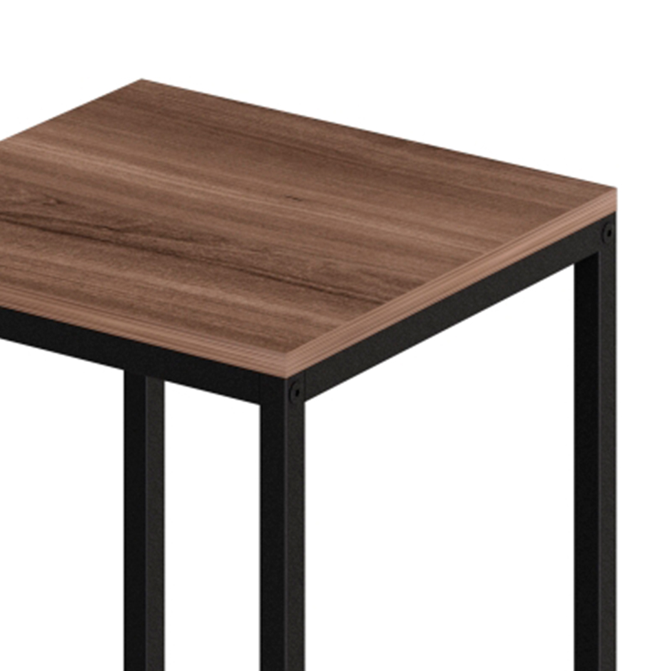 Banco Alto Wooden Nogal e Preto