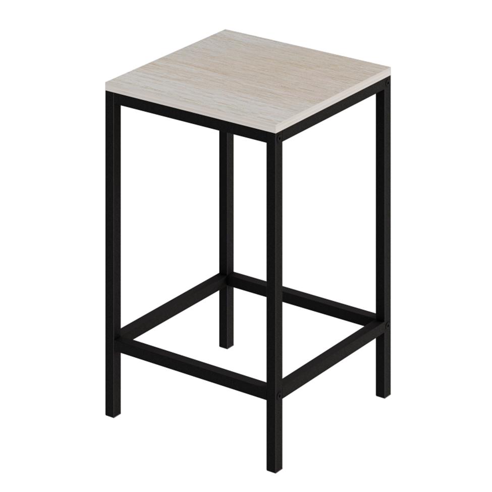 Banco Alto Wooden Snow e Preto