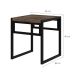 Banco Baixo Wooden Carvalho Dark e Preto
