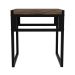 Banco Baixo Wooden Carvalho Dark e Preto