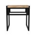 Banco Baixo Wooden Carvalho e Preto