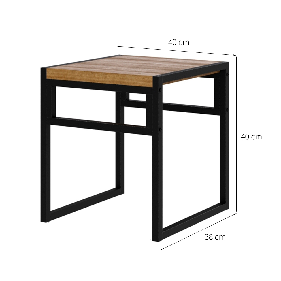 Banco Baixo Wooden Mel e Preto