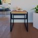 Banco Baixo Wooden Mel e Preto