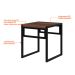 Banco Baixo Wooden Nogal e Preto