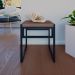 Banco Baixo Wooden Nogal e Preto