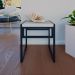 Banco Baixo Wooden Snow e Preto