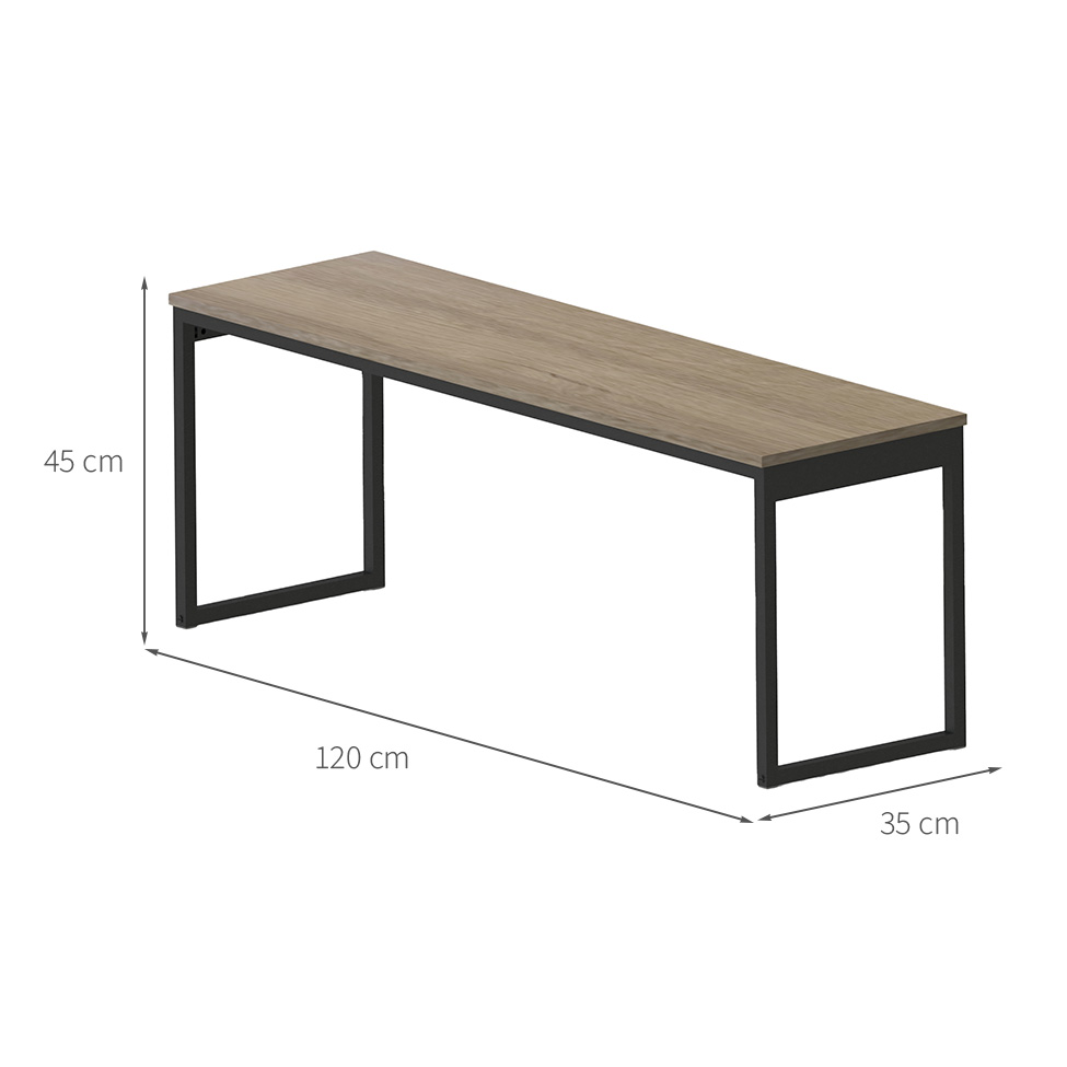 Banco de Jantar 2 Lugares UrbnFlex Preto e Mel