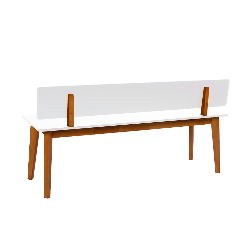 Banco para Sala de Jantar Tóquio Castanho e Branco