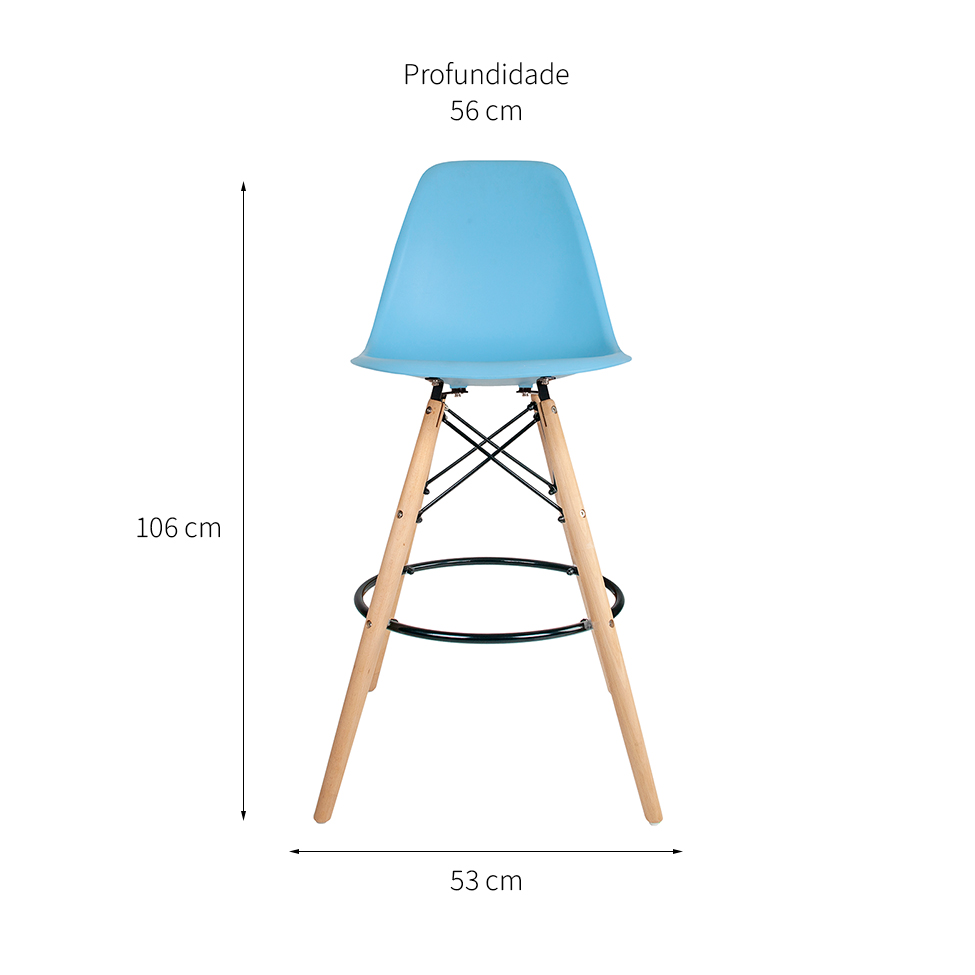 Banqueta Charles Eames Azul