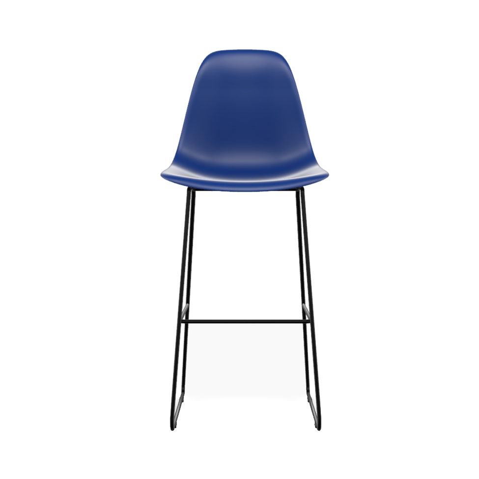 Banqueta Eames Quad Azul e Preta