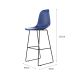 Banqueta Eames Quad Azul e Preta