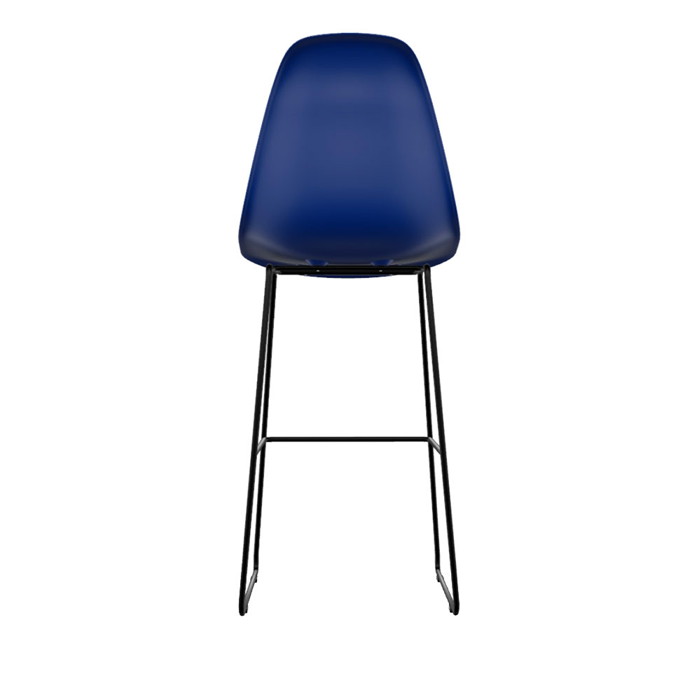 Banqueta Eames Quad Azul e Preta