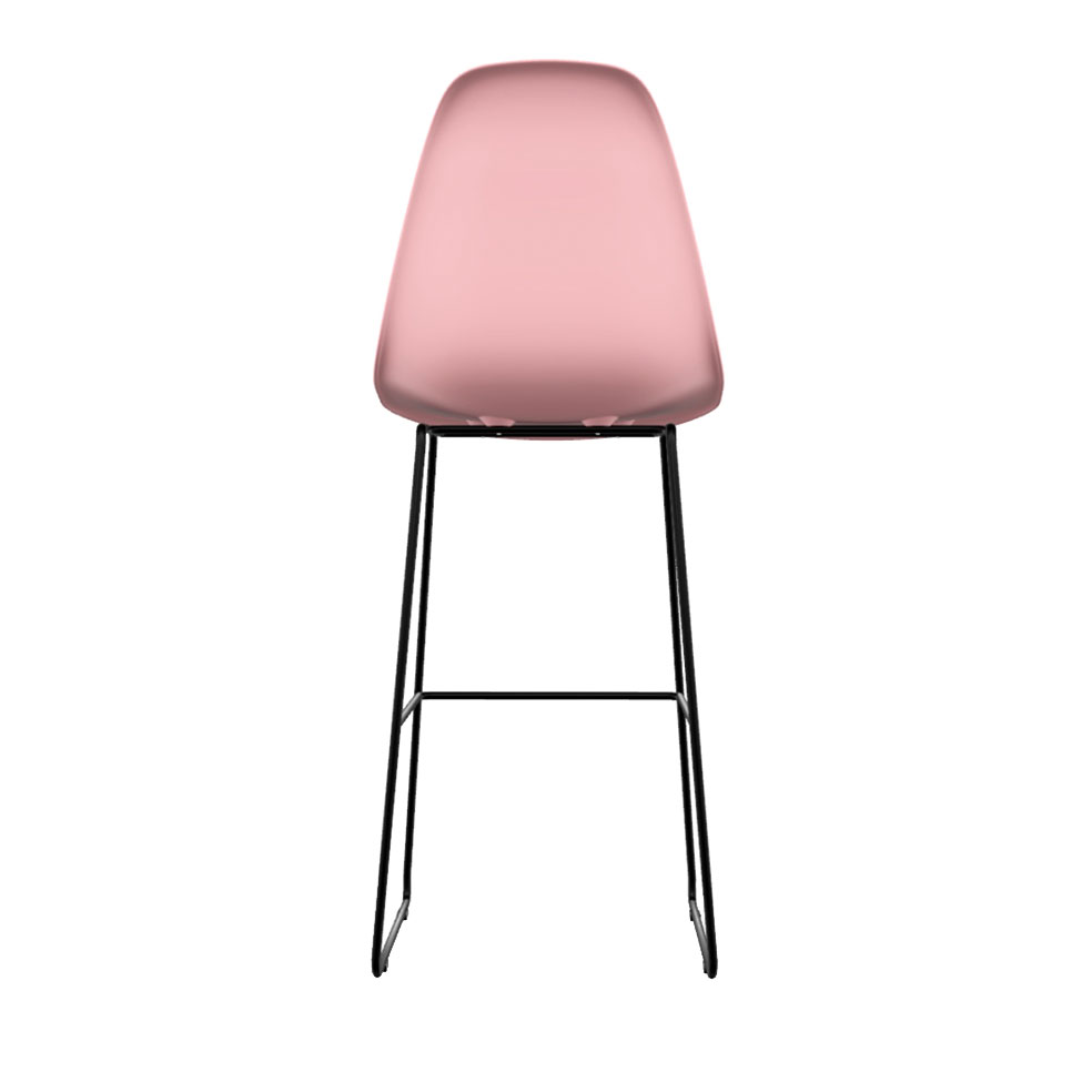 Banqueta Eames Quad Rosa e Preta
