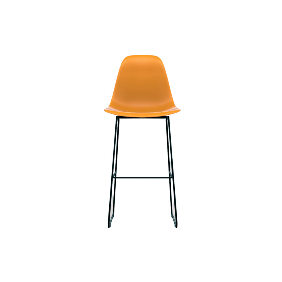 Banqueta Eames Terracota e Preta