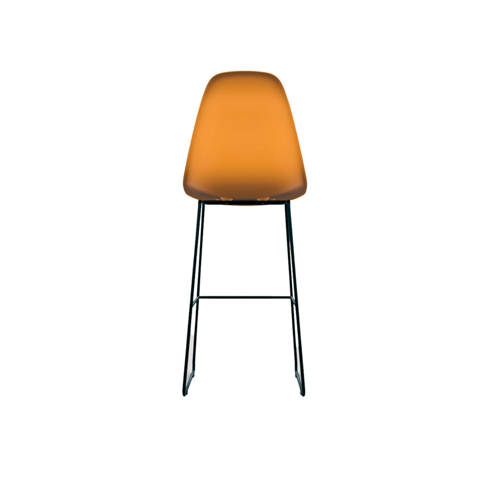 Banqueta Eames Terracota e Preta