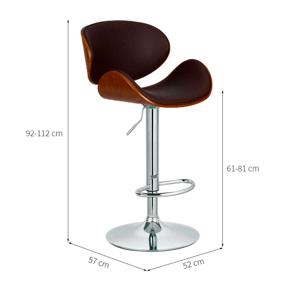 Banqueta Giratória Amsterdam Marrom