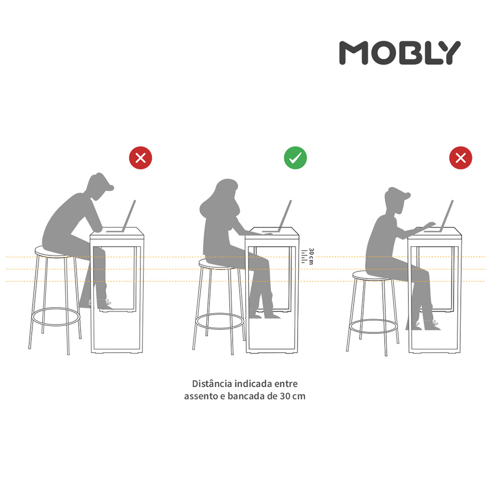 Banqueta Giratória Amsterdam Marrom