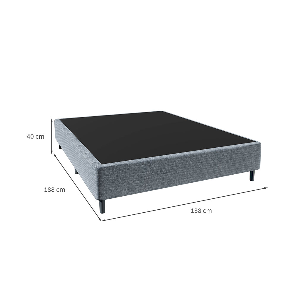 Base para Cama Box Casal Celine (40x138x188) Cinza