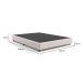 Base para Cama Box Casal Desmontável Torvi (35x138x188) Linho Cru