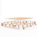 Base para Cama Box Casal Desmontável Torvi (35x138x188) Linho Cru