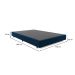 Base para Cama Box Casal Desmontável Torvi (35x138x188) Suede Azul Marinho