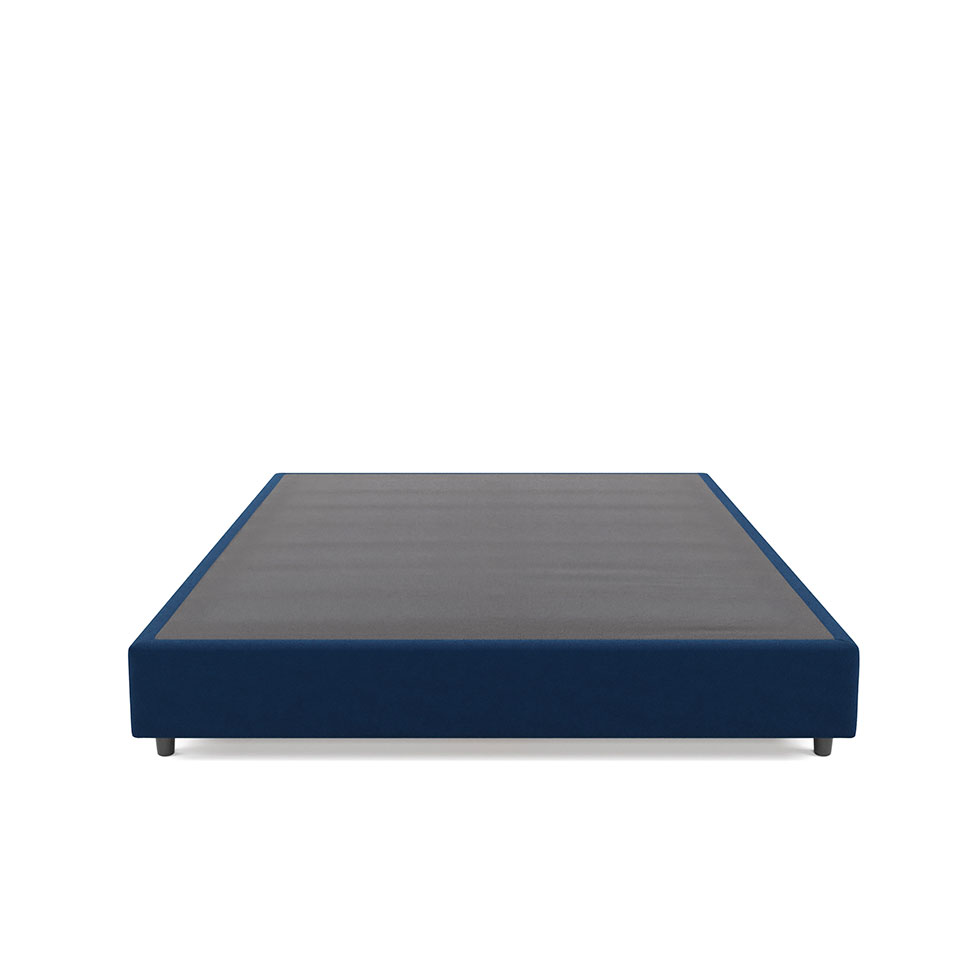 Base para Cama Box Casal Desmontável Torvi (35x138x188) Suede Azul Marinho
