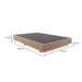 Base para Cama Box Casal Desmontável Torvi (35x138x188) Suede Bege