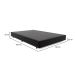 Base para Cama Box Casal Desmontável Torvi (35x138x188) Suede Preta