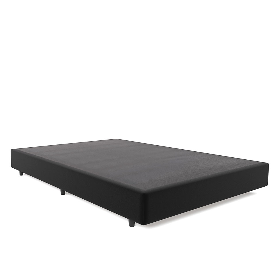 Base para Cama Box Casal Desmontável Torvi (35x138x188) Suede Preta