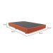 Base para Cama Box Casal Desmontável Torvi (35x138x188) Suede Terracota