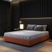 Base para Cama Box Casal Desmontável Torvi (35x138x188) Suede Terracota