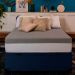 Base para Cama Box Casal Guldi com Baú Linho (47x138x188 cm) Azul Marinho