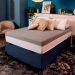 Base para Cama Box Casal Guldi com Baú Linho (47x138x188 cm) Azul Marinho