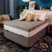 Base para Cama Box Casal Guldi com Baú Linho (47x138x188 cm) Cinza