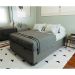 Base para Cama Box Casal Guldi com Baú Linho (47x138x188 cm) Cinza