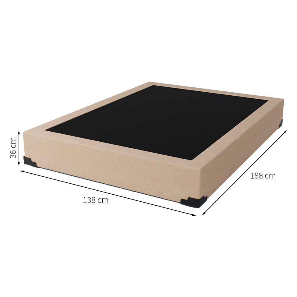 Base para Cama Box Casal Joe Linho (36x138x188) Bege