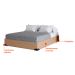 Base para Cama Box Casal Joe Linho (36x138x188) Bege