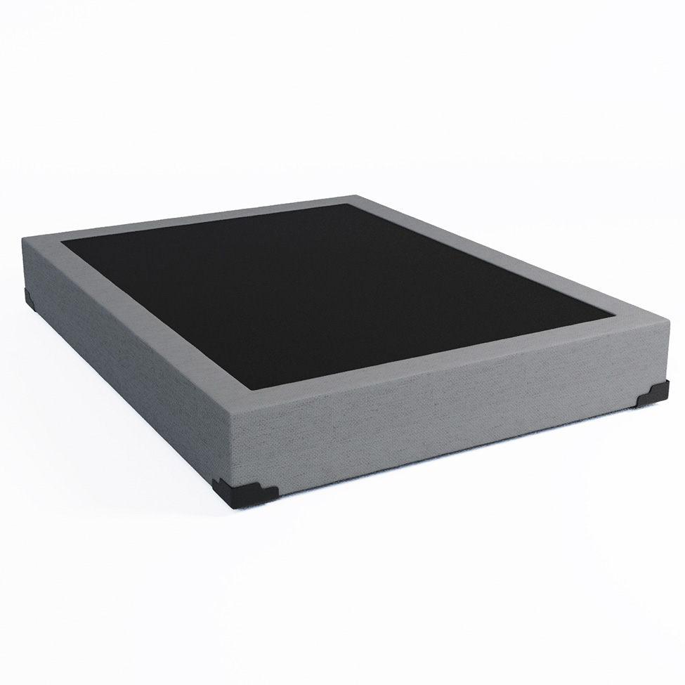 Base para Cama Box Casal Joe Linho (36x138x188) Cinza