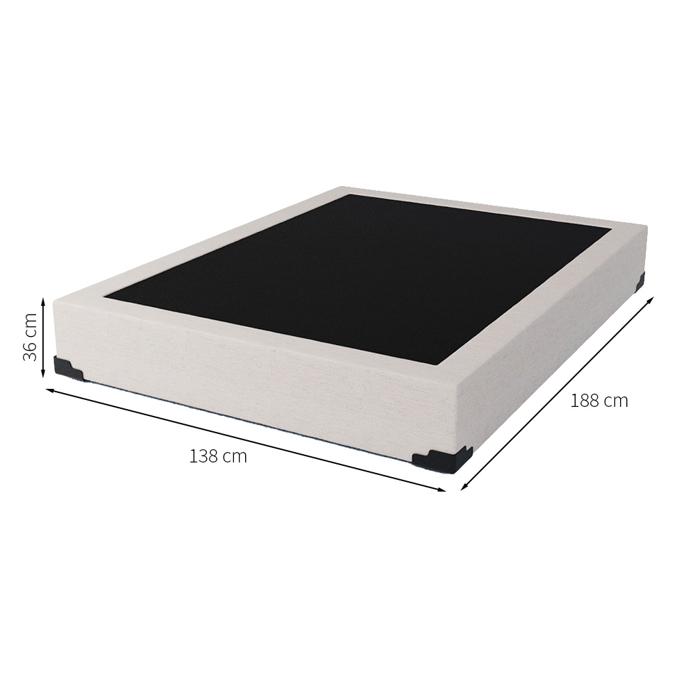 Base para Cama Box Casal Joe Linho (36x138x188) Cru