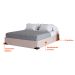 Base para Cama Box Casal Joe Linho (36x138x188) Cru