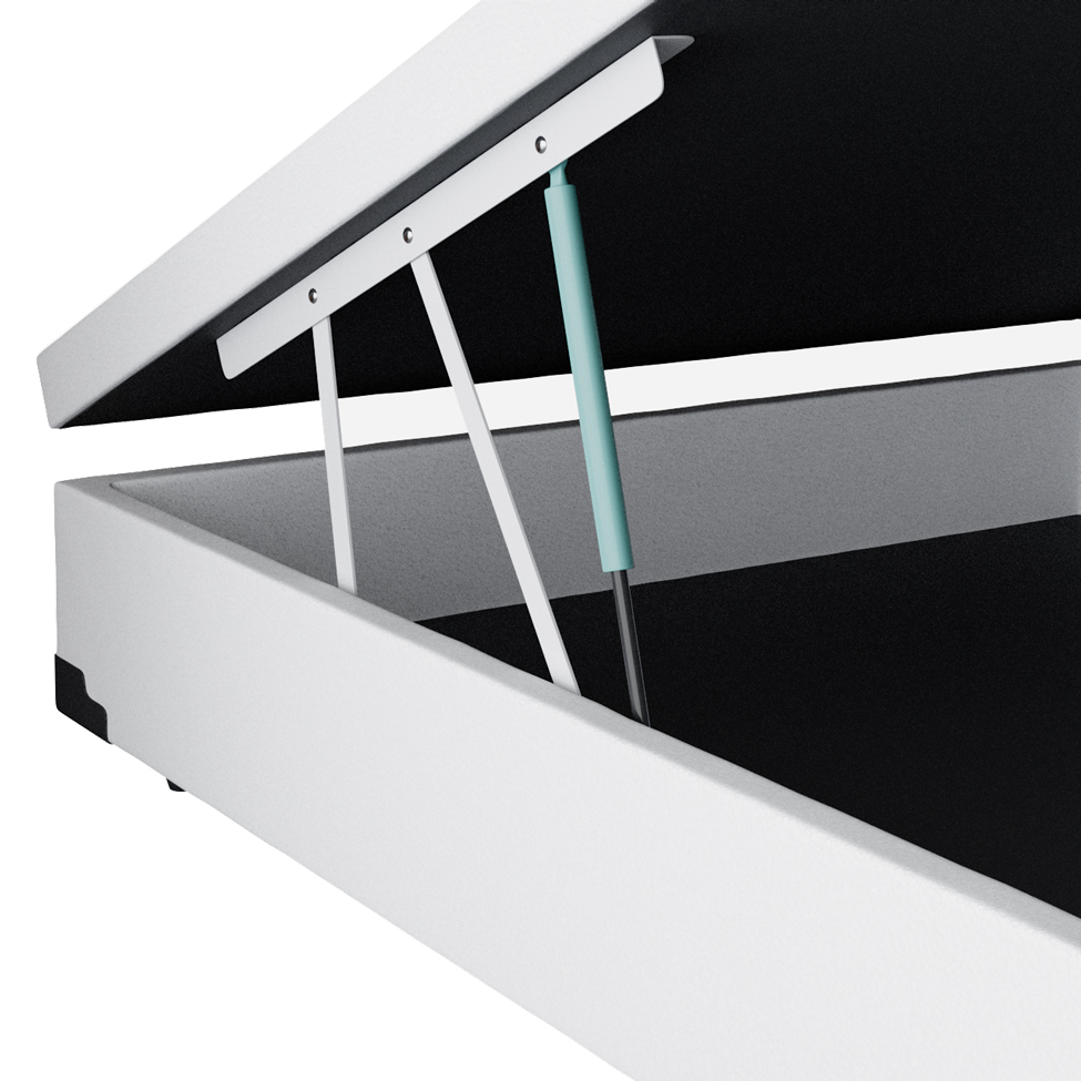 Base para Cama Box Casal Martin Premium com Baú (45x138x188) Branca