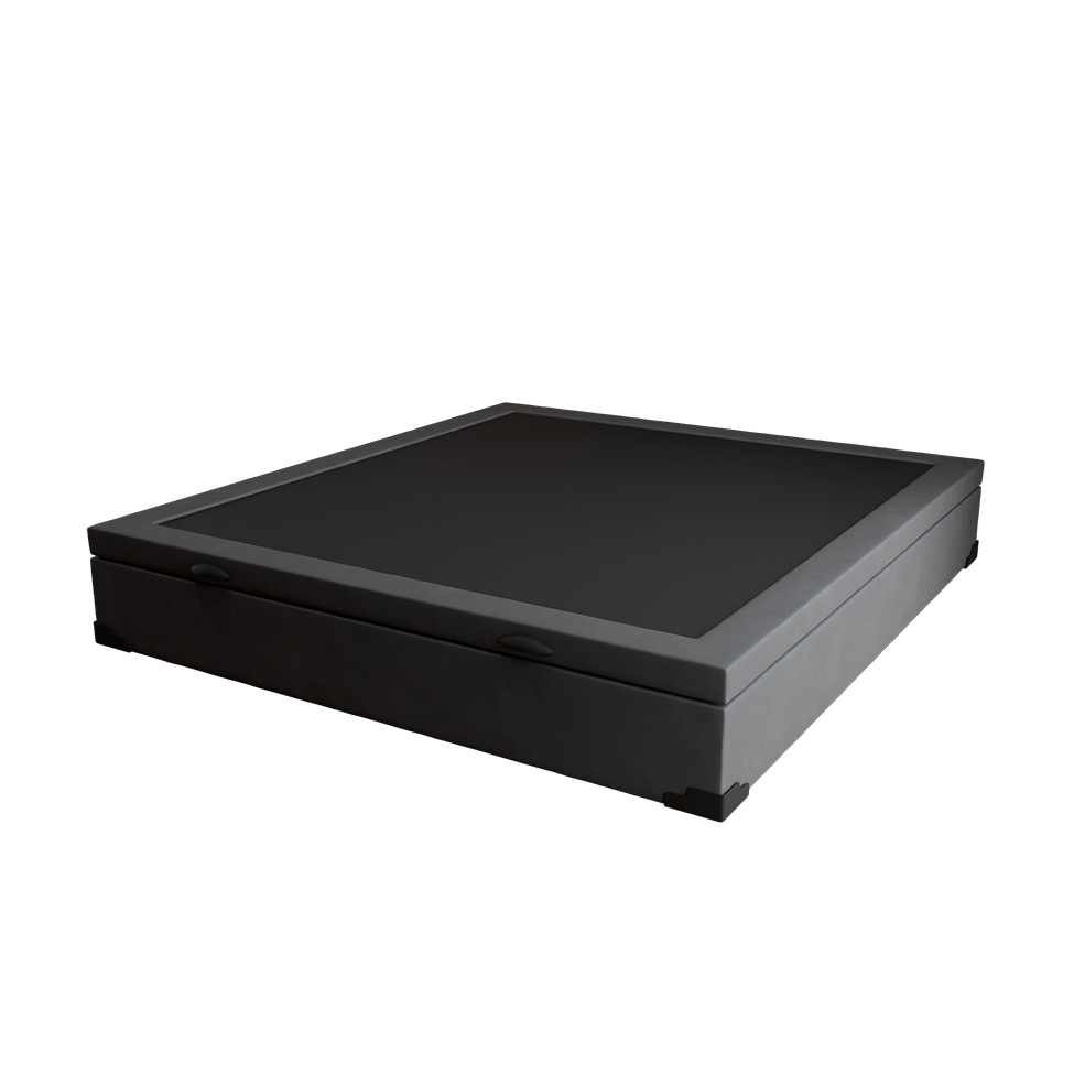 Base para Cama Box Casal Martin Premium com Baú Suede (47x138x188) Grafite
