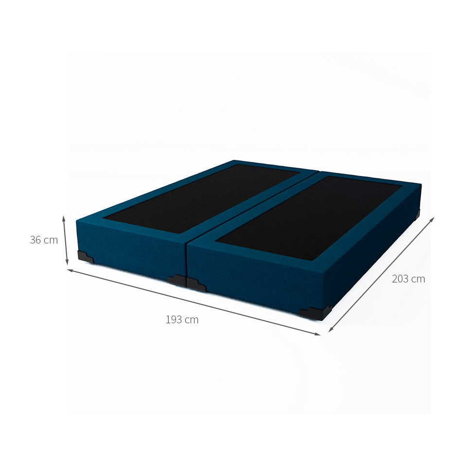 Base para Cama Box King Joe (36x193x203 ) Linho Azul Marinho