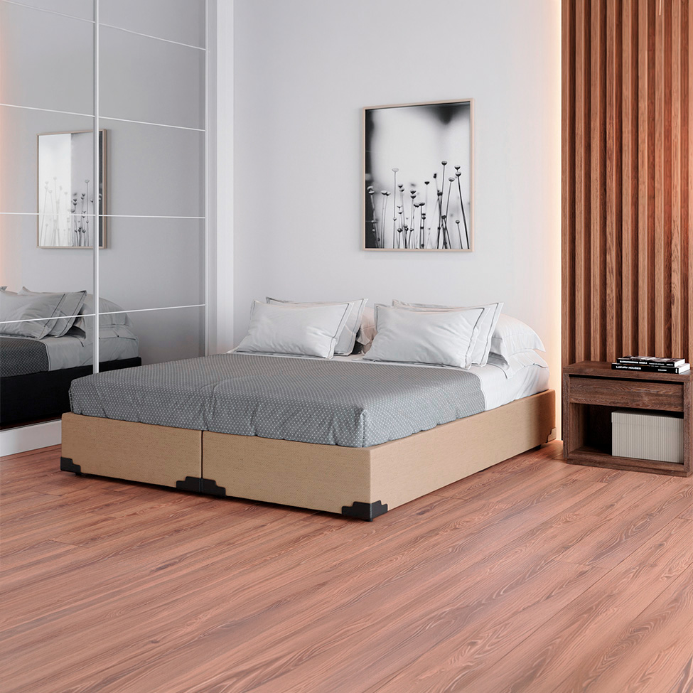 Base para Cama Box King Joe (36x193x203 ) Linho Bege