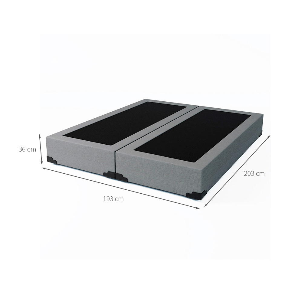 Base para Cama Box King Joe (36x193x203 ) Linho Cinza