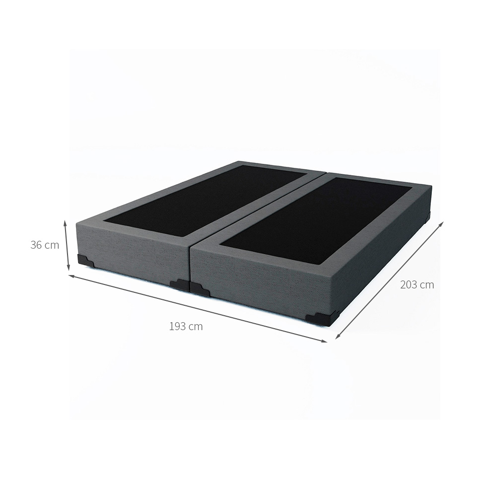 Base para Cama Box King Joe (36x193x203 ) Linho Grafite