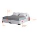 Base para Cama Box King Joe (36x193x203 ) Revestimento Sintético Branca